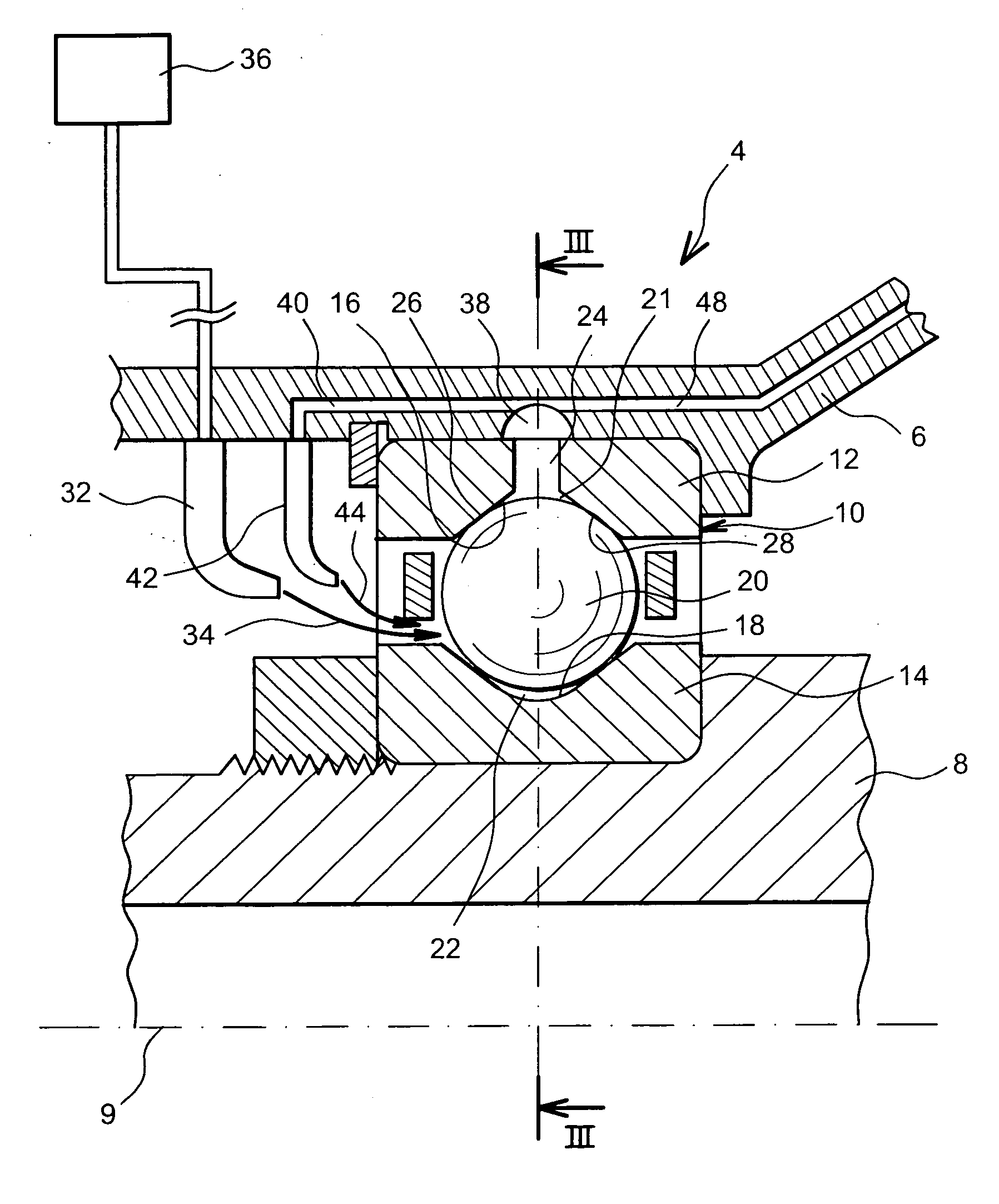 Bearing assembly comprising double injection of liquid lubricant, and aeronautical vehicle comprising at least one such assembly