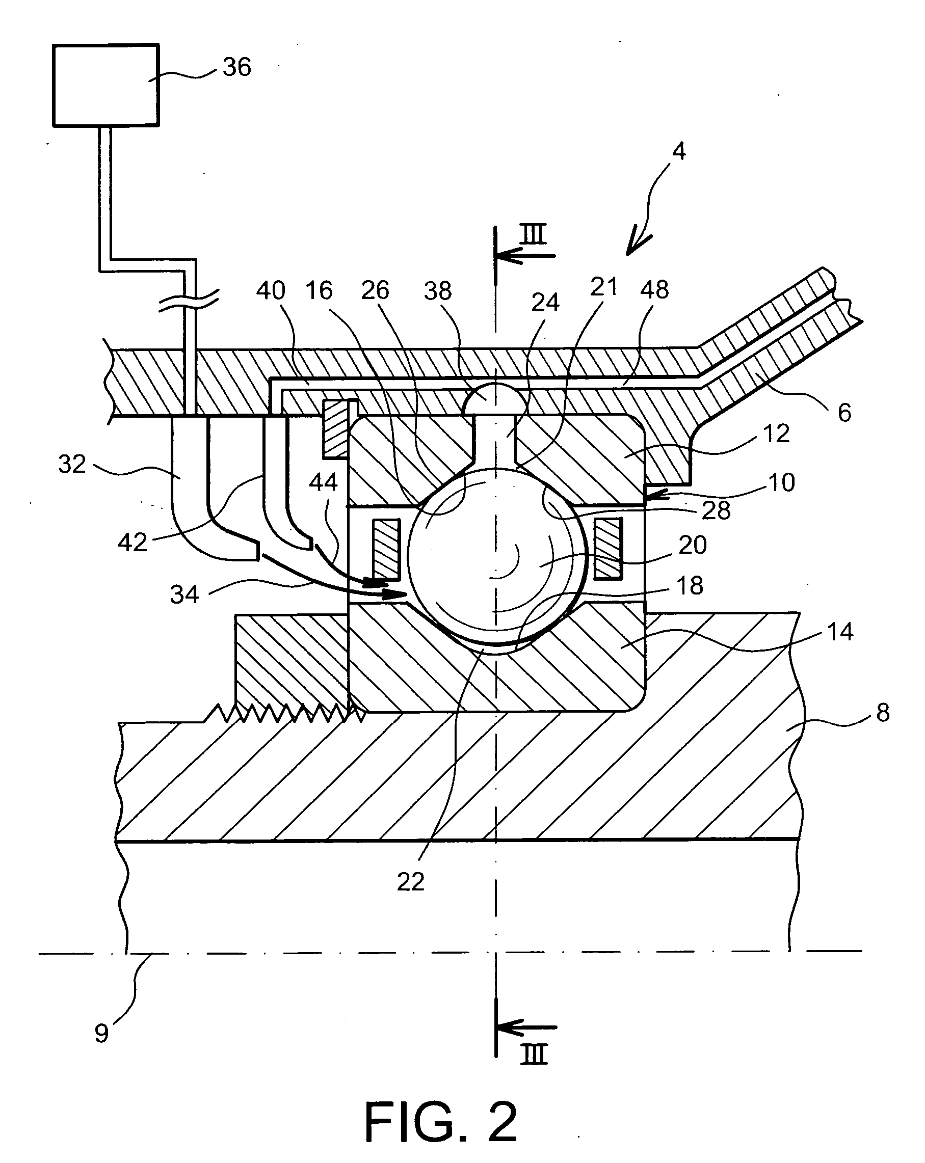 Bearing assembly comprising double injection of liquid lubricant, and aeronautical vehicle comprising at least one such assembly