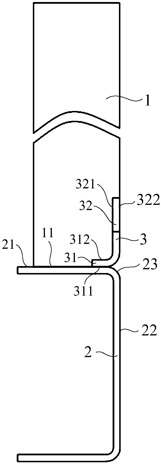 Connecting structure of side wall stand column and underframe boundary beam, vehicle body and rail vehicle