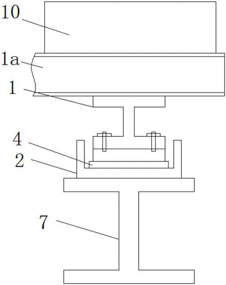 Transverse moving device for launch shaft heading machine
