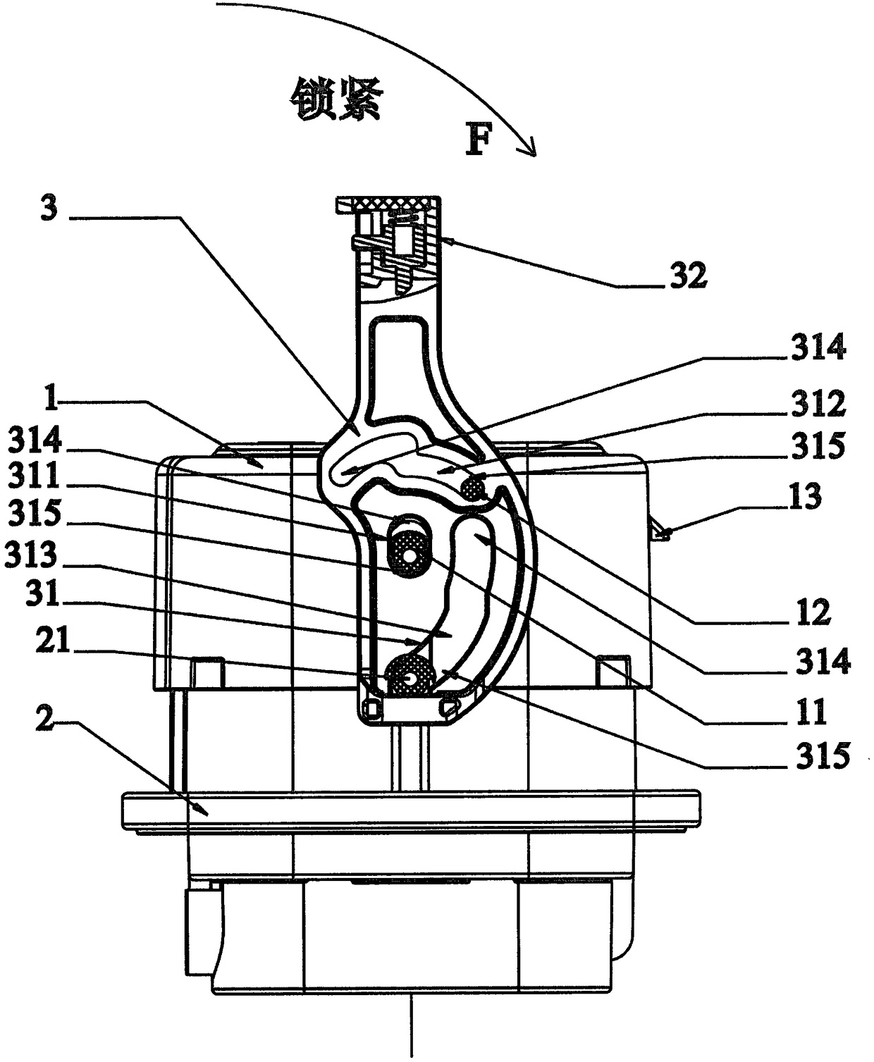 A step-by-step locking device for electric vehicle connector plug