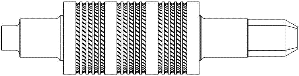 Device for machining deformed steel bar roller transverse rib and electrical discharge machining method of deformed steel bar roll transverse rib