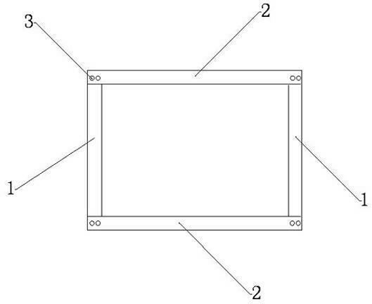 Metal plate face frame of television