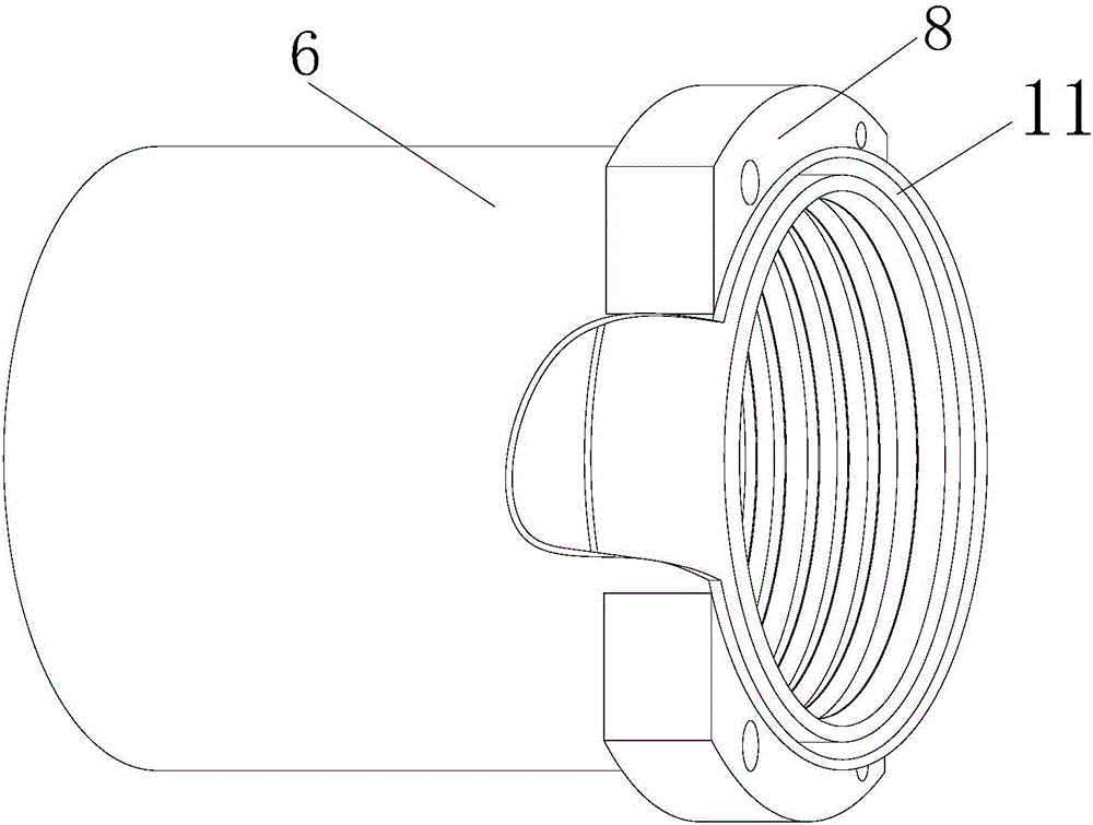 Connection structure for water collection tank and water collection pipe