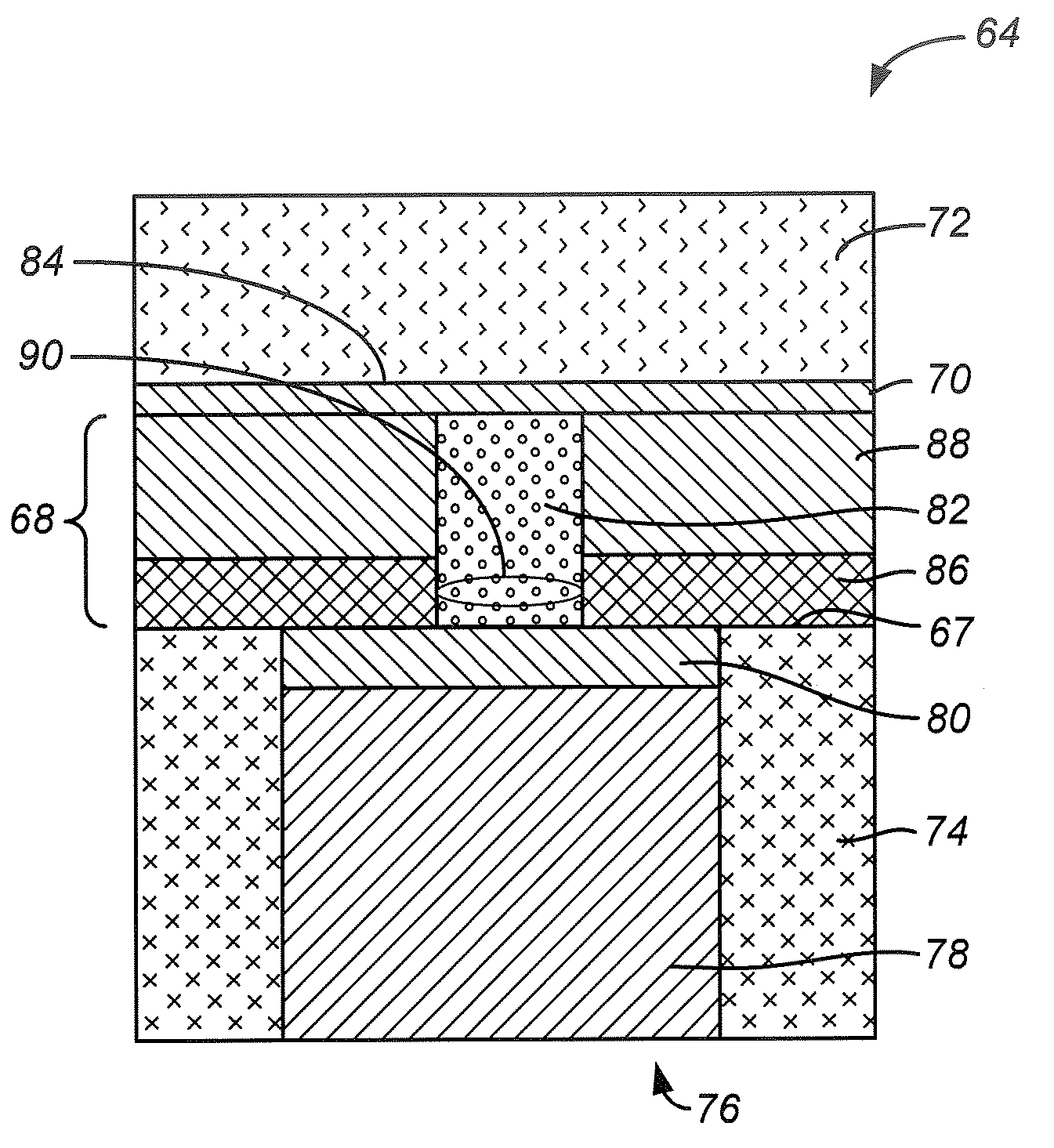 Memory cell sidewall contacting side electrode