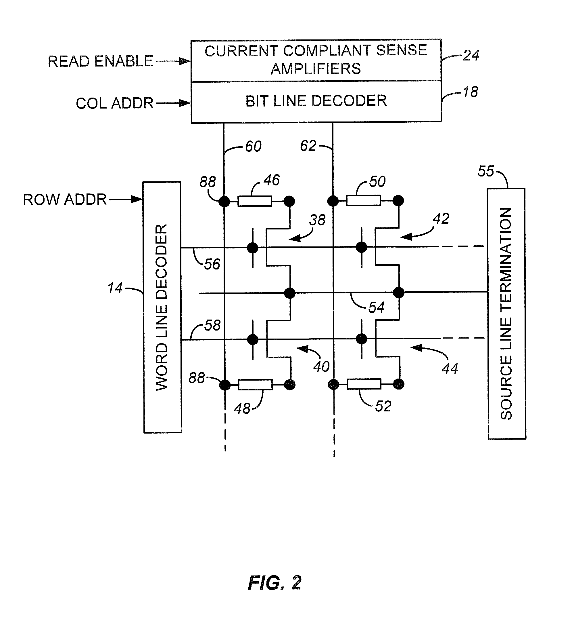Memory cell sidewall contacting side electrode