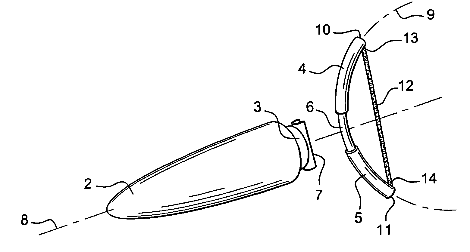 Device for application of a line