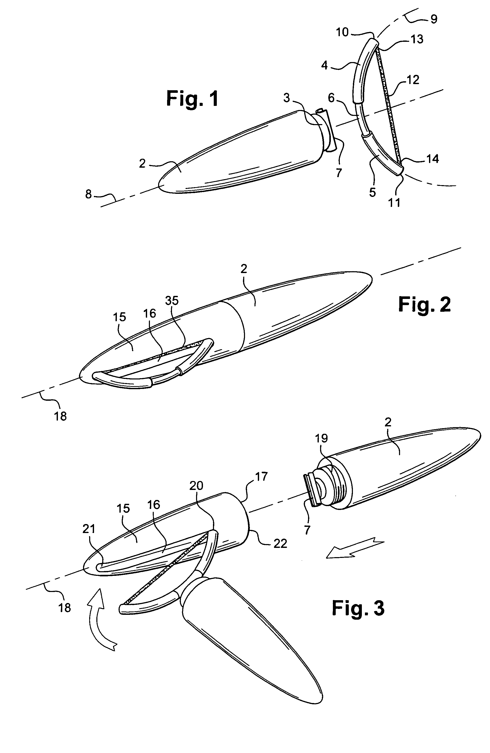 Device for application of a line