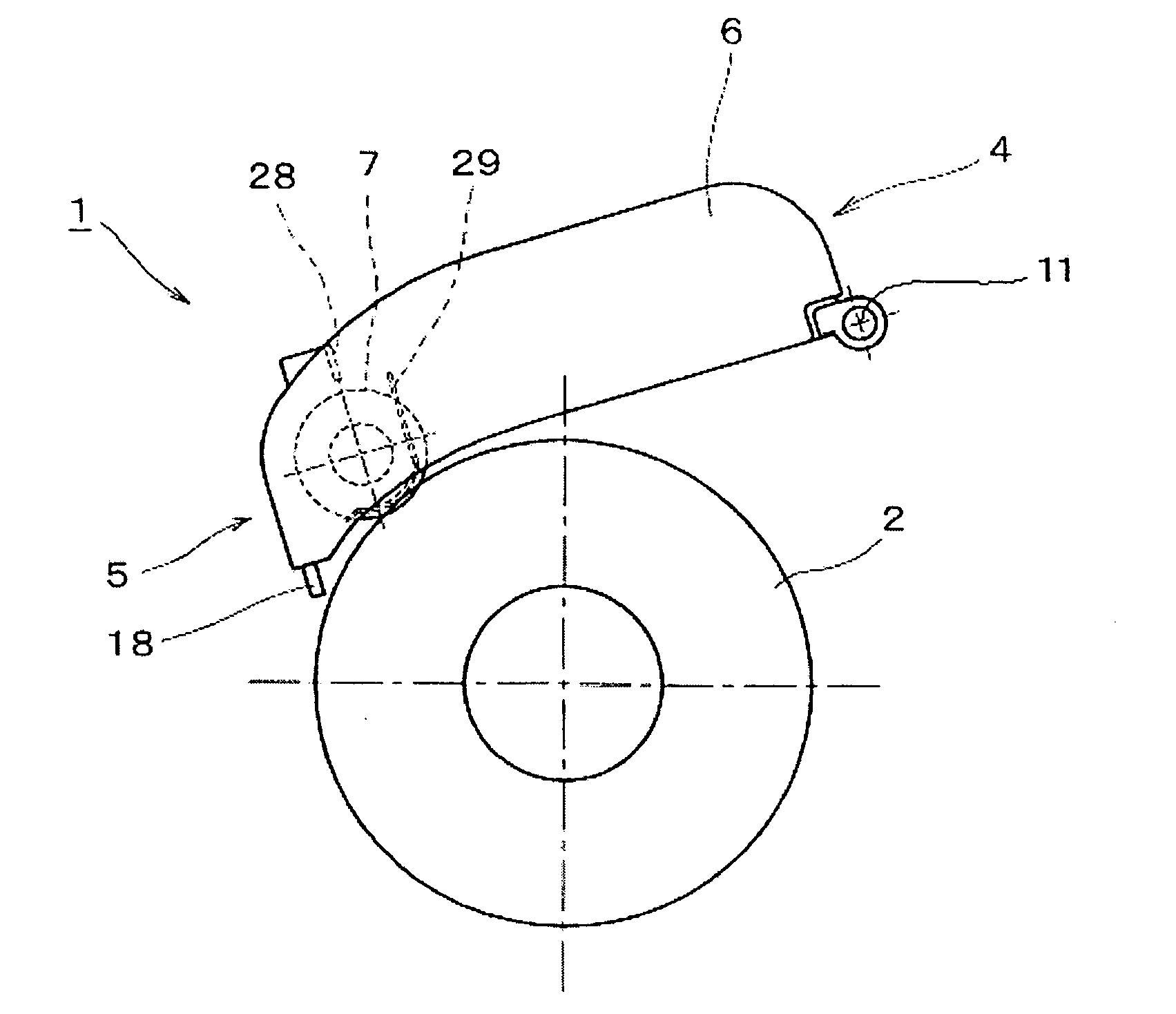 Rolled paper feeding device