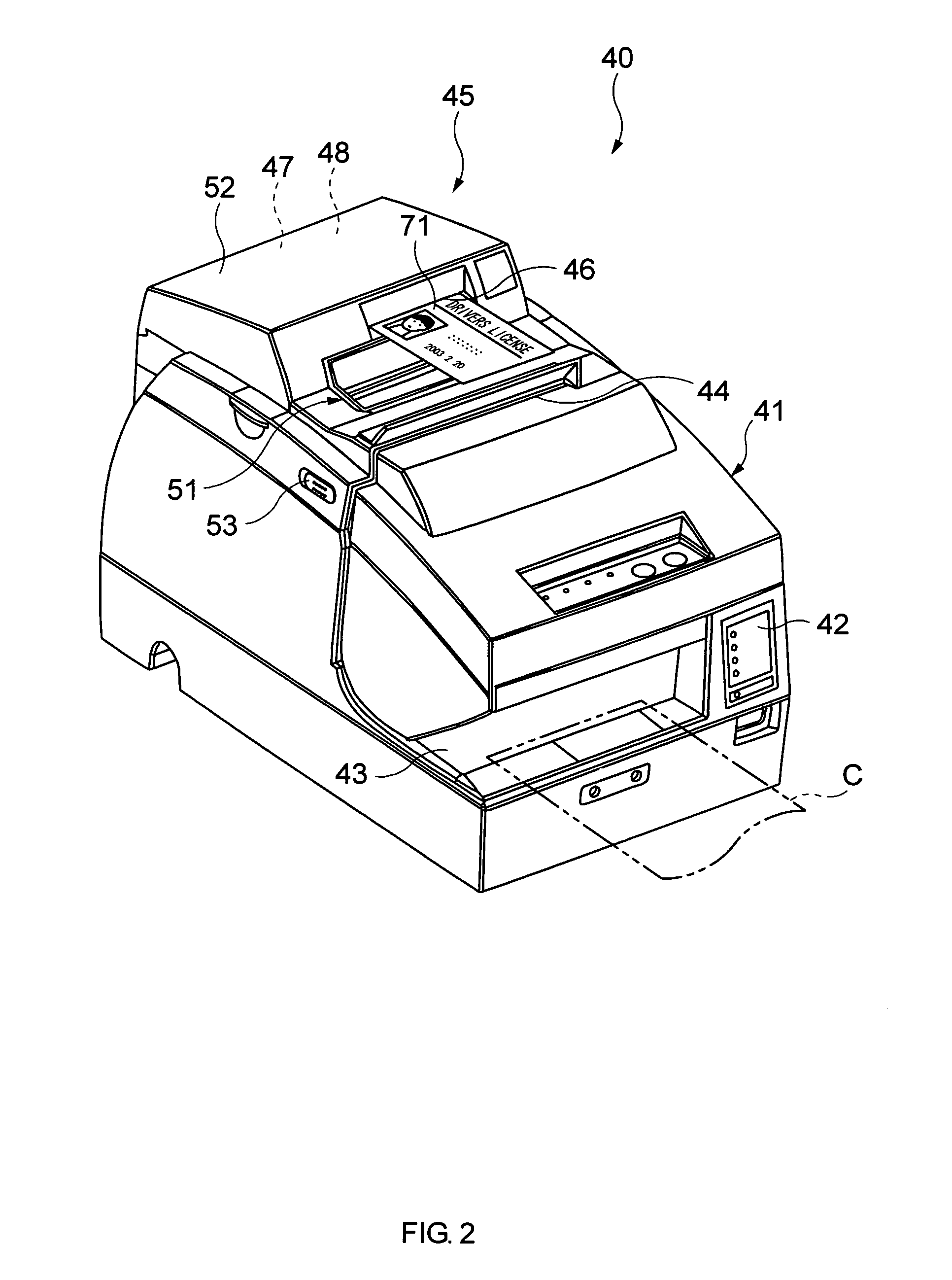 Check processing apparatus, POS system and method for processing checks when processing transactions using a POS terminal computer