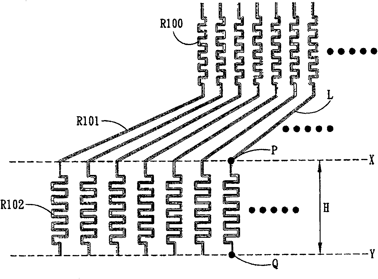 Electronic device with fan-out block possessing homogeneous impedance