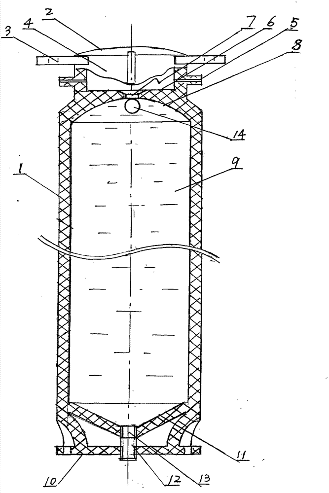 Buoyancy vertical pipe of self-balancing ups and downs cultivation net cage
