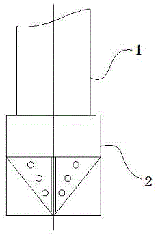 Screw-on disposable underwater concrete conduit head