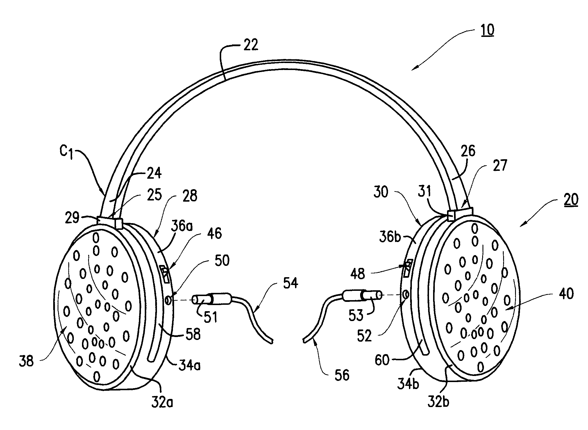 Combined headphone set and portable speaker assembly