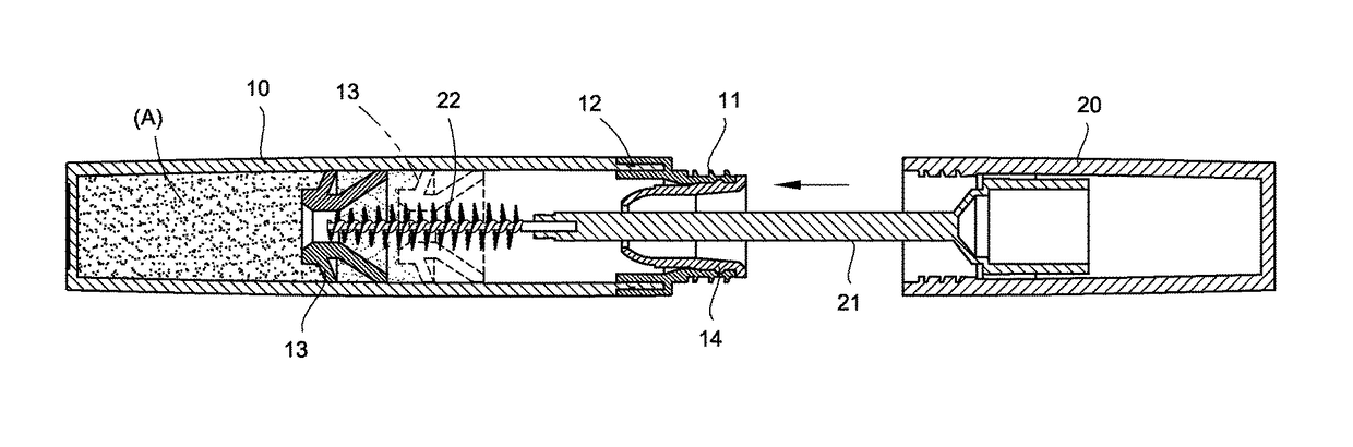 Built-in scraping device for cosmetic container