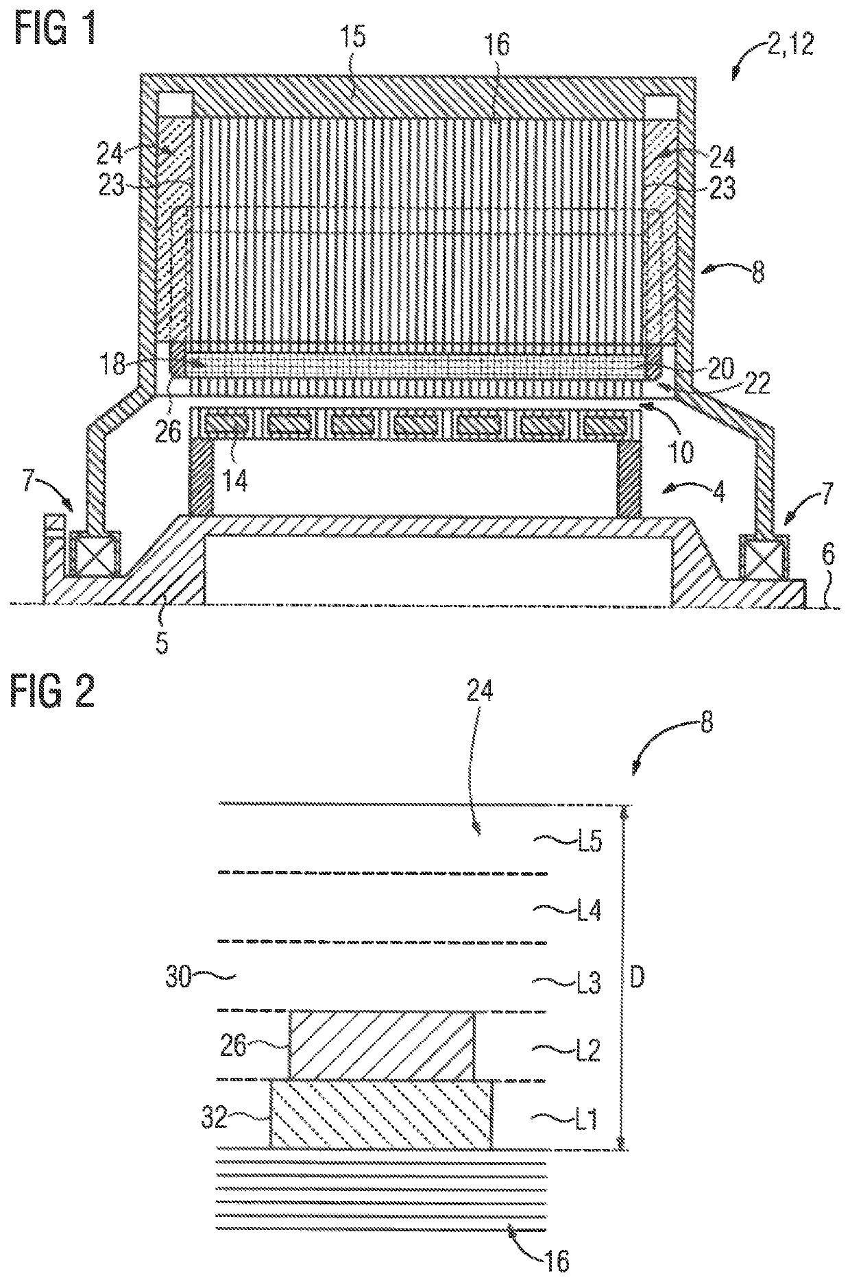 Stator for a rotating electric machine having dielectric regions for a winding head board