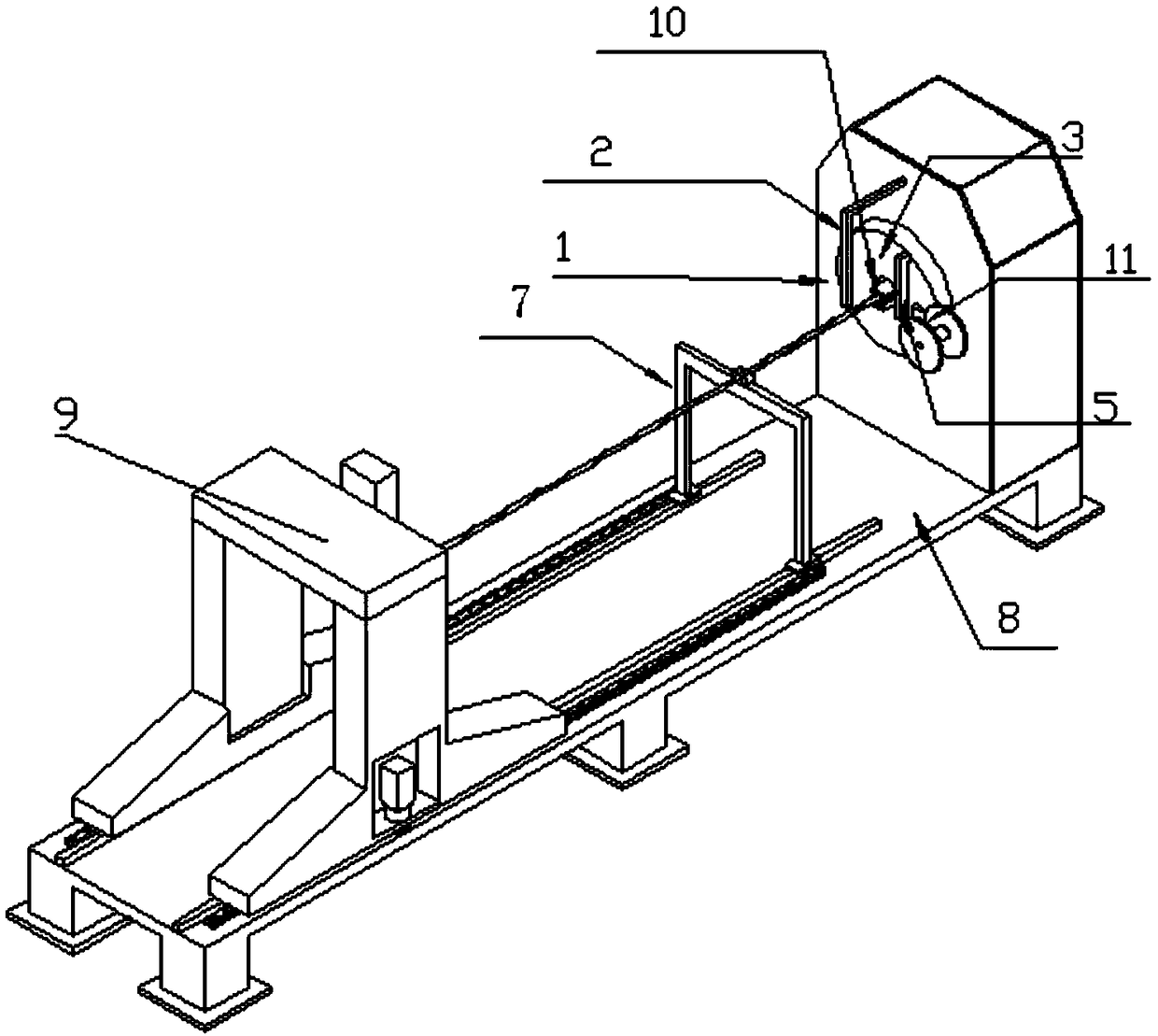 Spiral pipe winding device, control system and control method