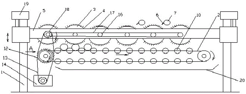 Liftable and adjustable cleaning device for producing Christmas balls through cyclic utilization of polymer waste plastic and production technology of liftable and adjustable cleaning device