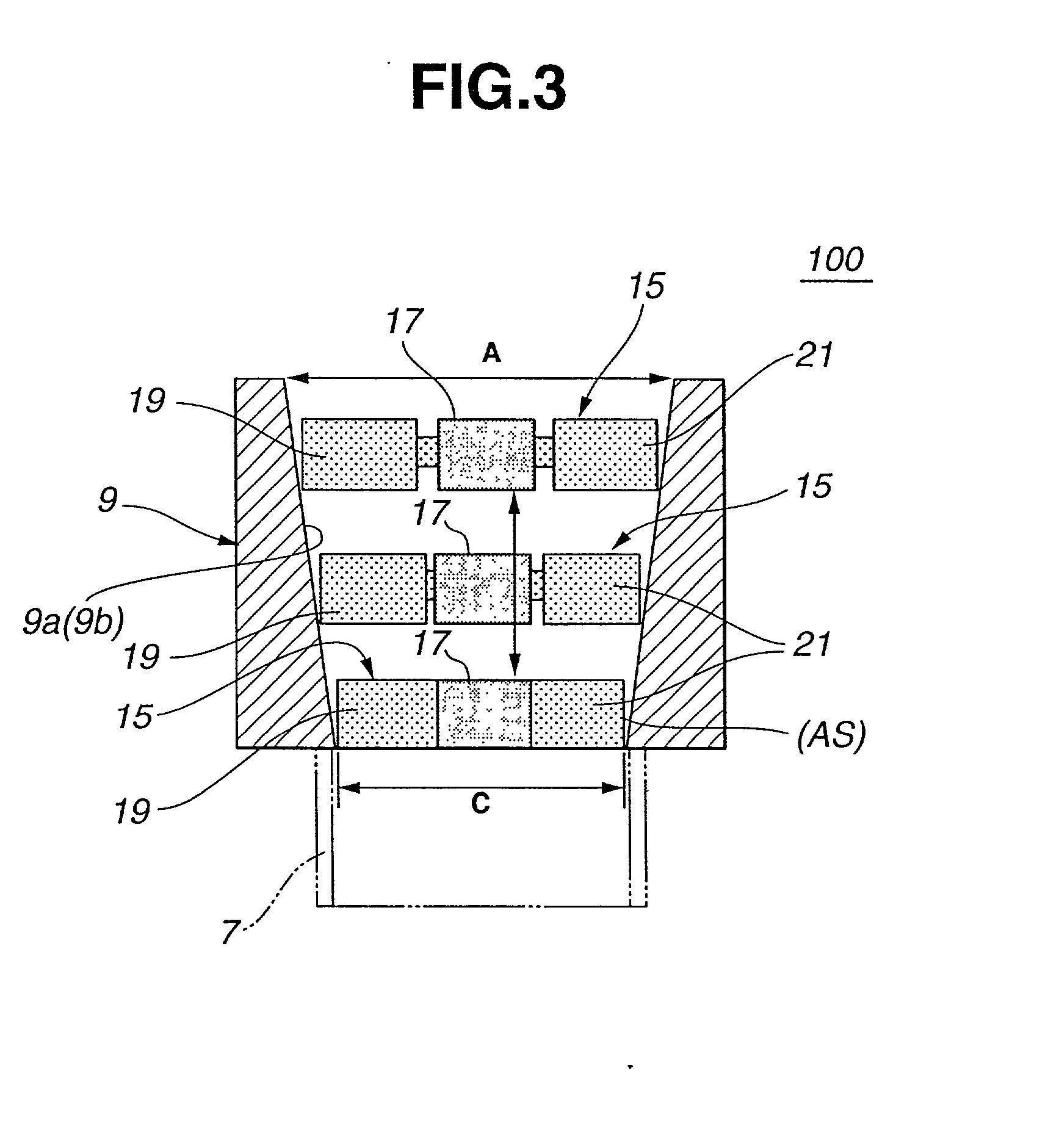 Device for press-fitting catalyzer core bed into outer case