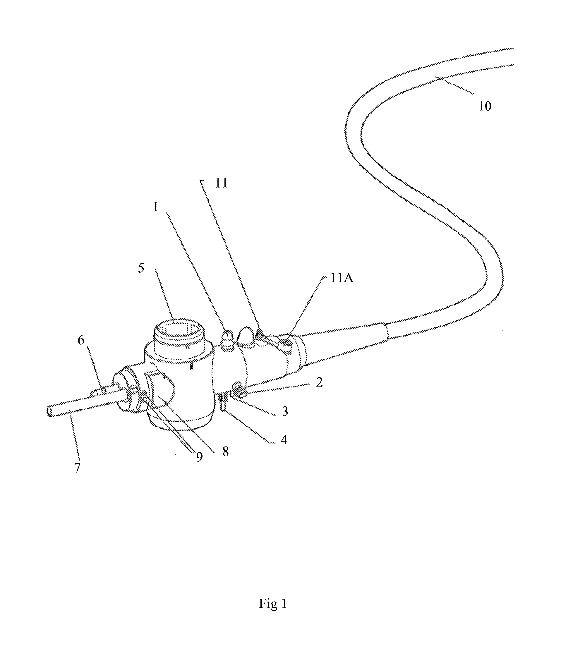 Device and method of taking samples from medical equipment for the purpose of microbiological testing