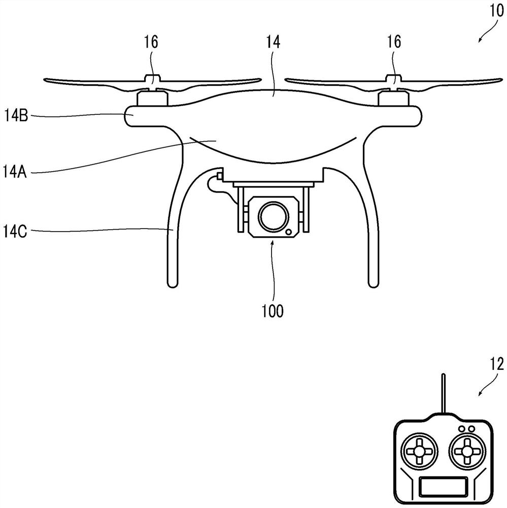 Imaging device, unmanned moving body, imaging method, system, and program