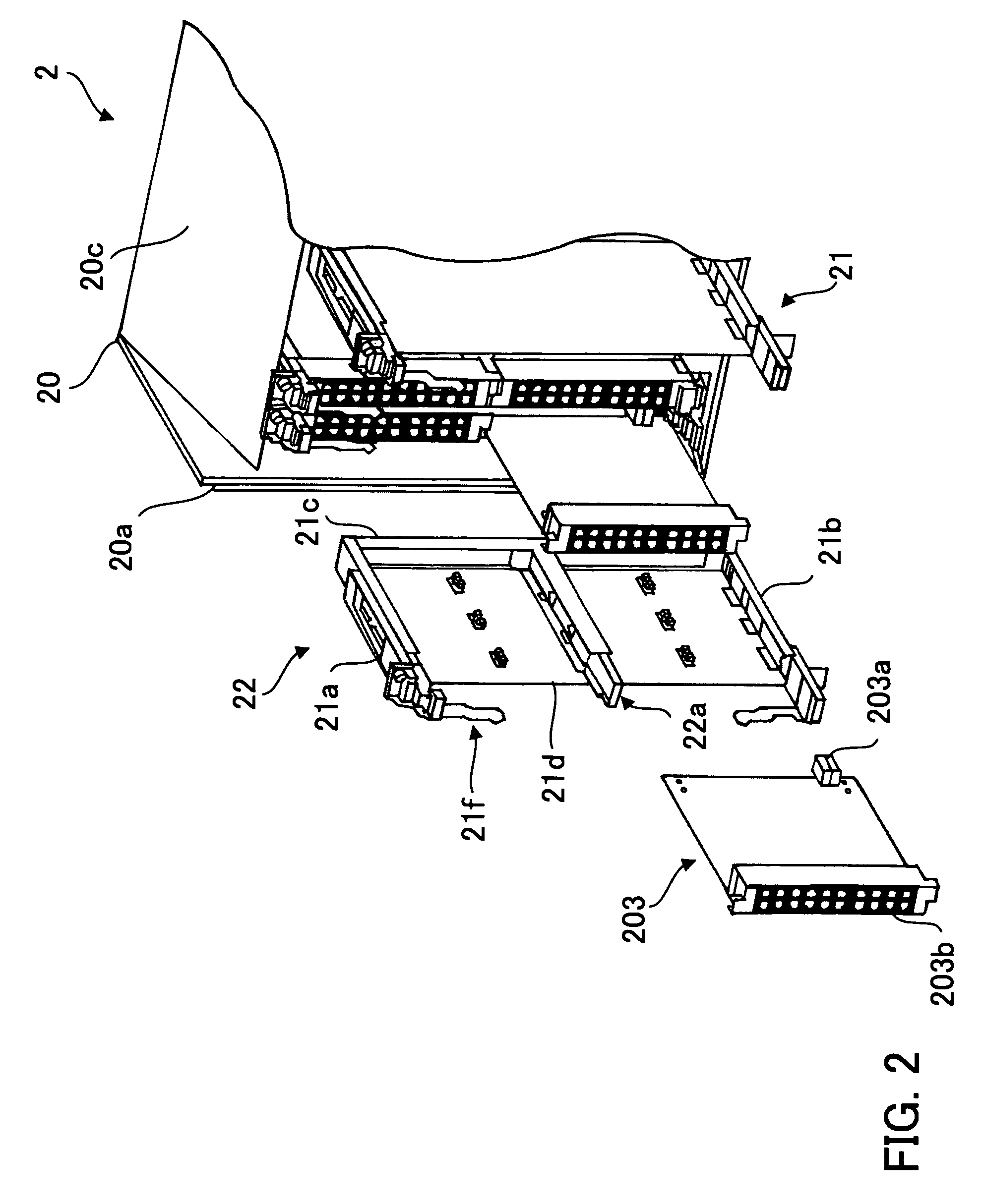 Plug-in unit-mounting structure and electronic apparatus