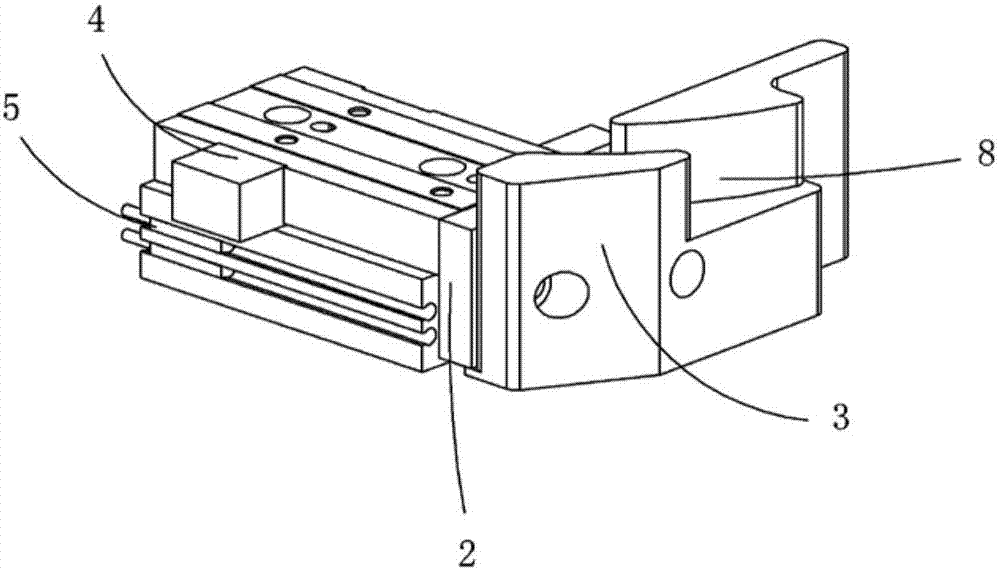 Wedge-shaped block type clamp pushing and pulling mechanism