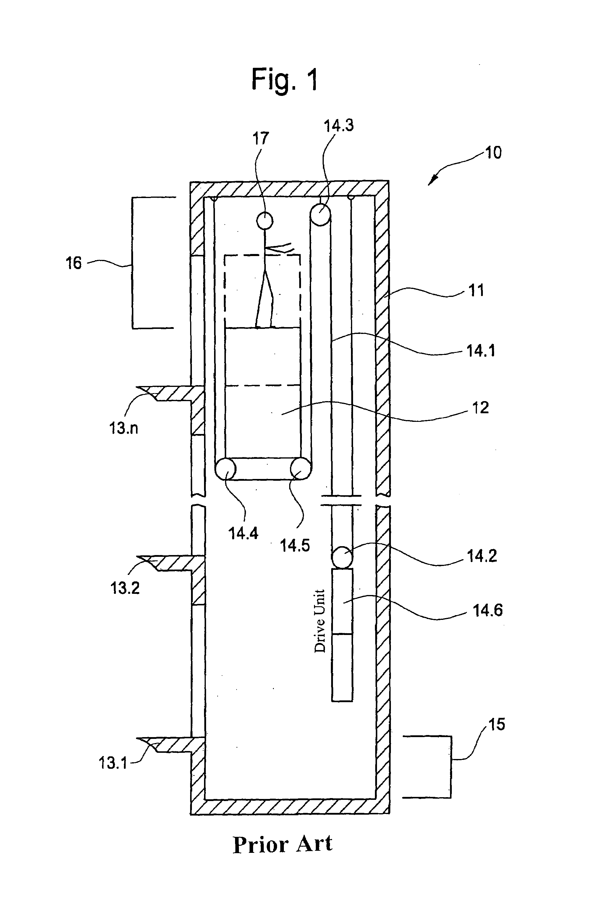 Elevator installation having a virtual protection area at the bottom and/or the top of the elevator shaft, and method for controlling the same