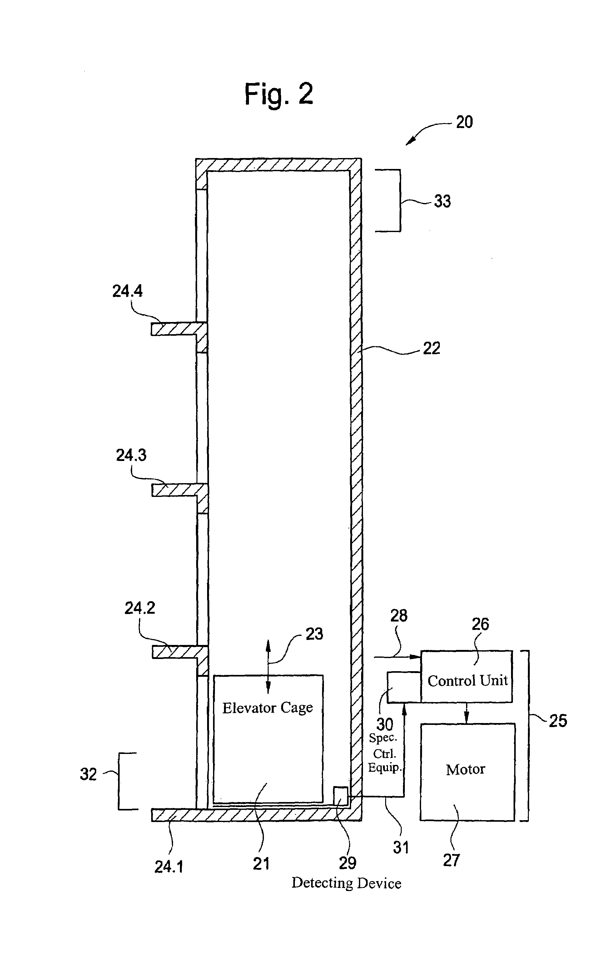 Elevator installation having a virtual protection area at the bottom and/or the top of the elevator shaft, and method for controlling the same