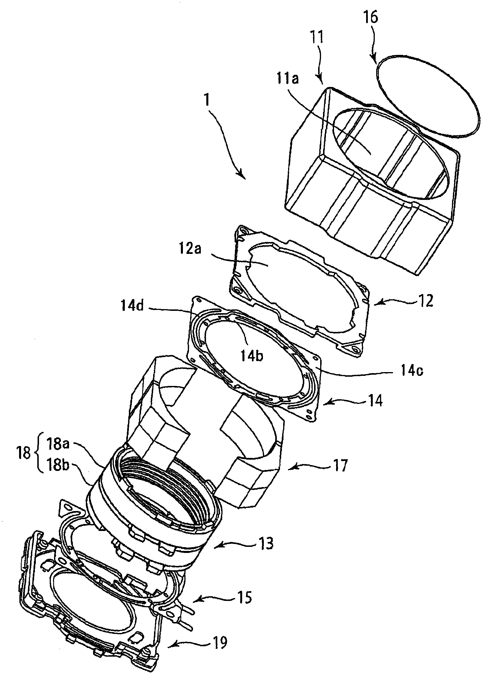 Lens drive device, spring member and manufacturing methods thereof