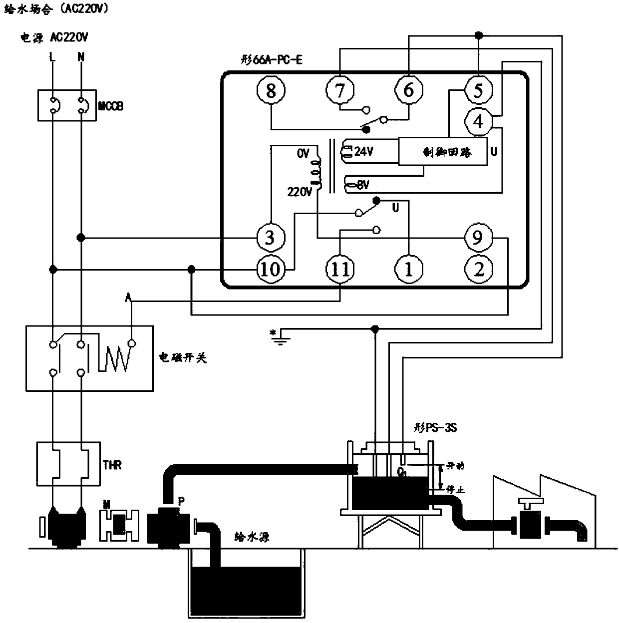 Intelligent control device for water pump motor