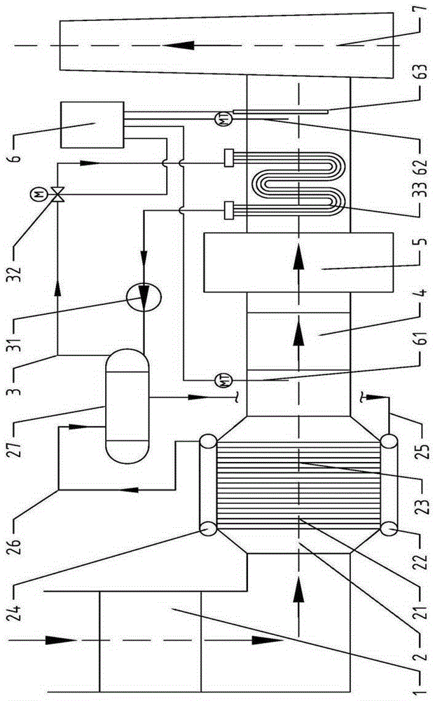 Flue gas reheating system based on phase-change heat transfer and fluoroplastic technologies
