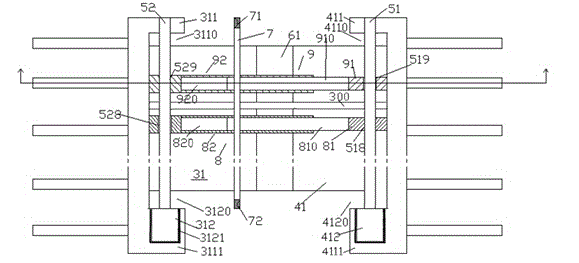 Bridge with low-vibration automatic-cleaning expansion joint device