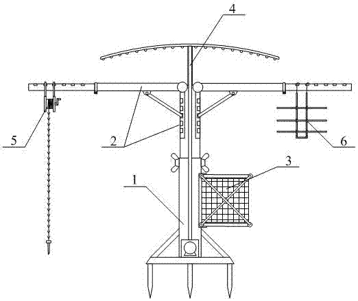 Climbing device for multiple plants of greening engineering