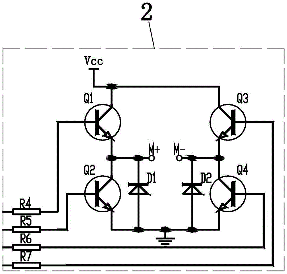 A garbage bin opening and closing control circuit