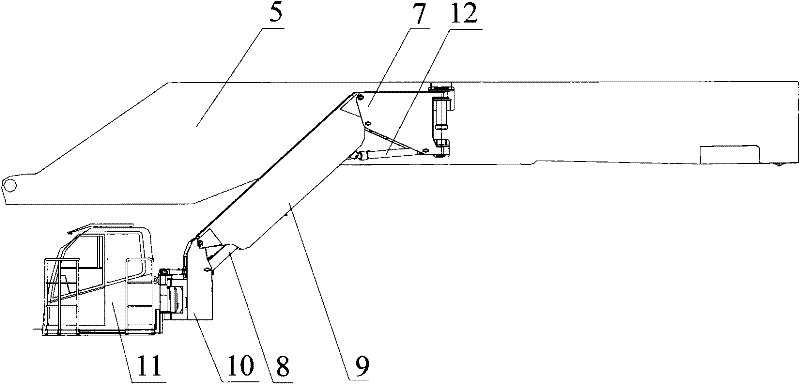 Crane and its displacement device