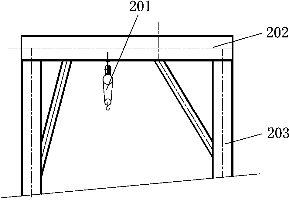 Rake type lifting frame and dismantling method for reinforced concrete groove-shaped roof boards