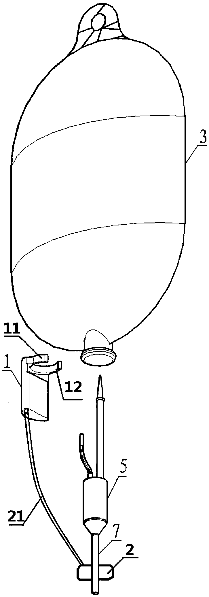 Infusion bag reminding and speed limiting device