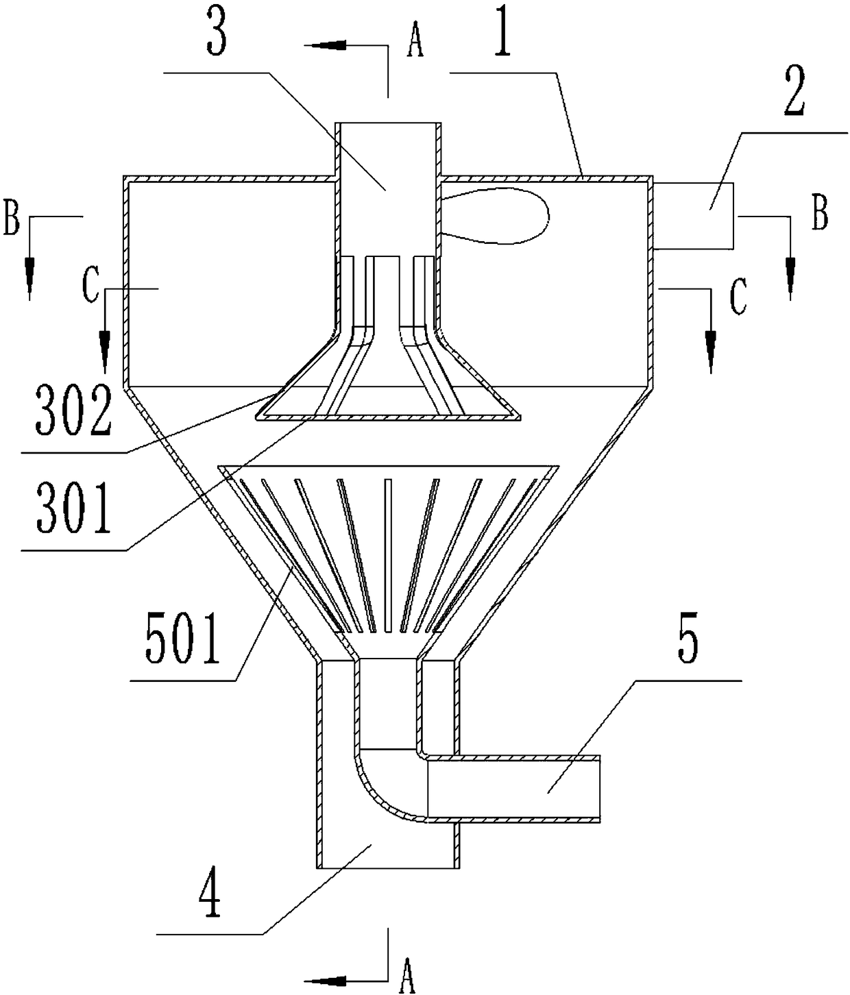 Cyclone separator for starch washing