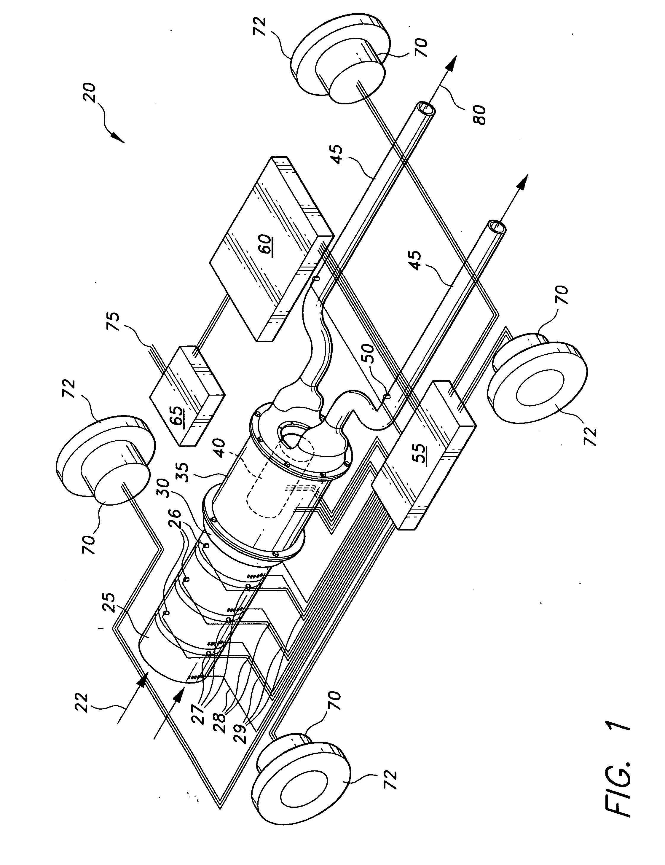 Power system for electrically powered land vehicle