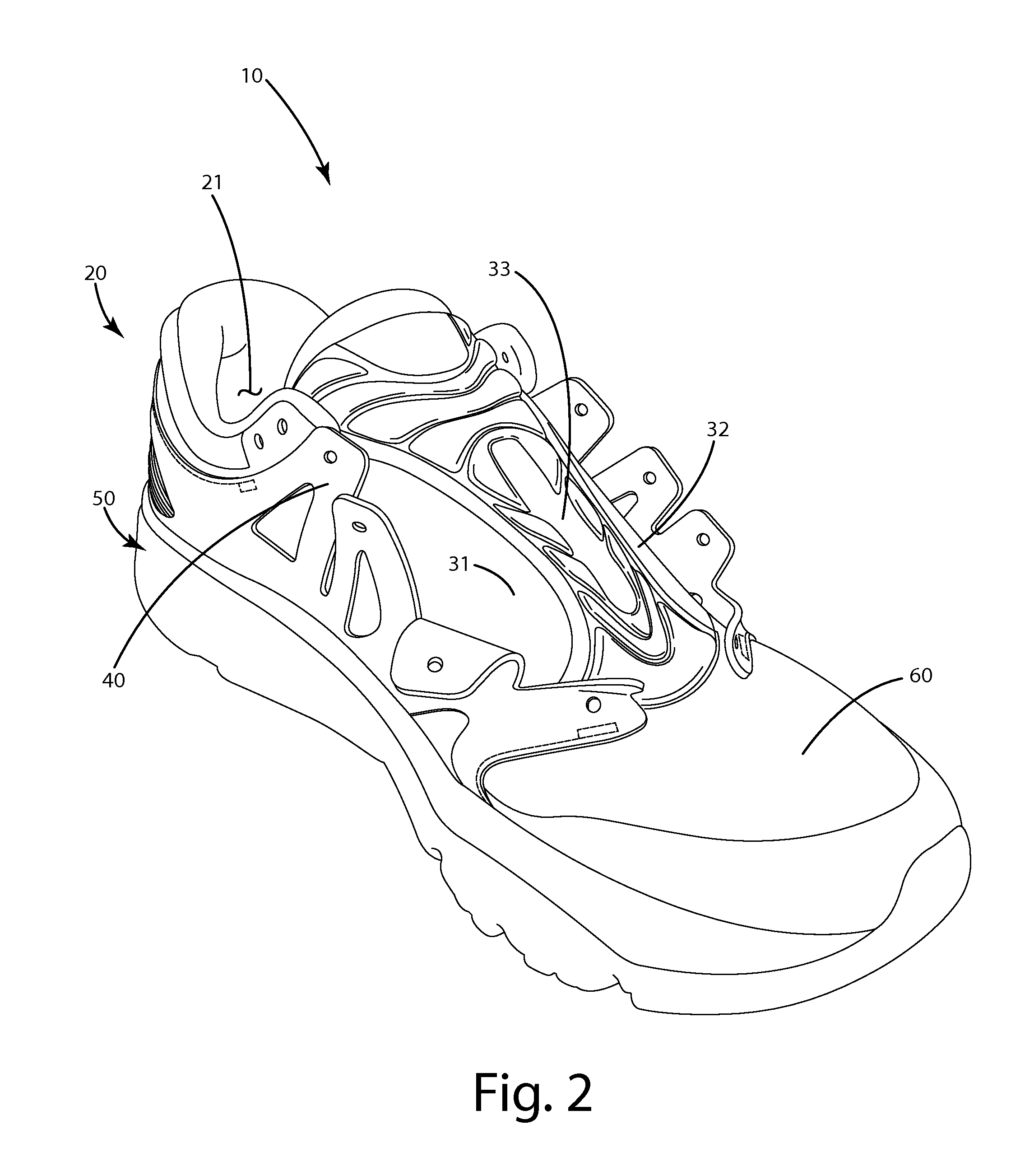 Footwear including a support cage