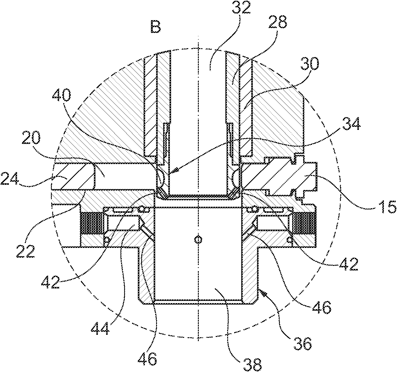 Apparatus for producing plastic parts interspersed with reinforcing fibres