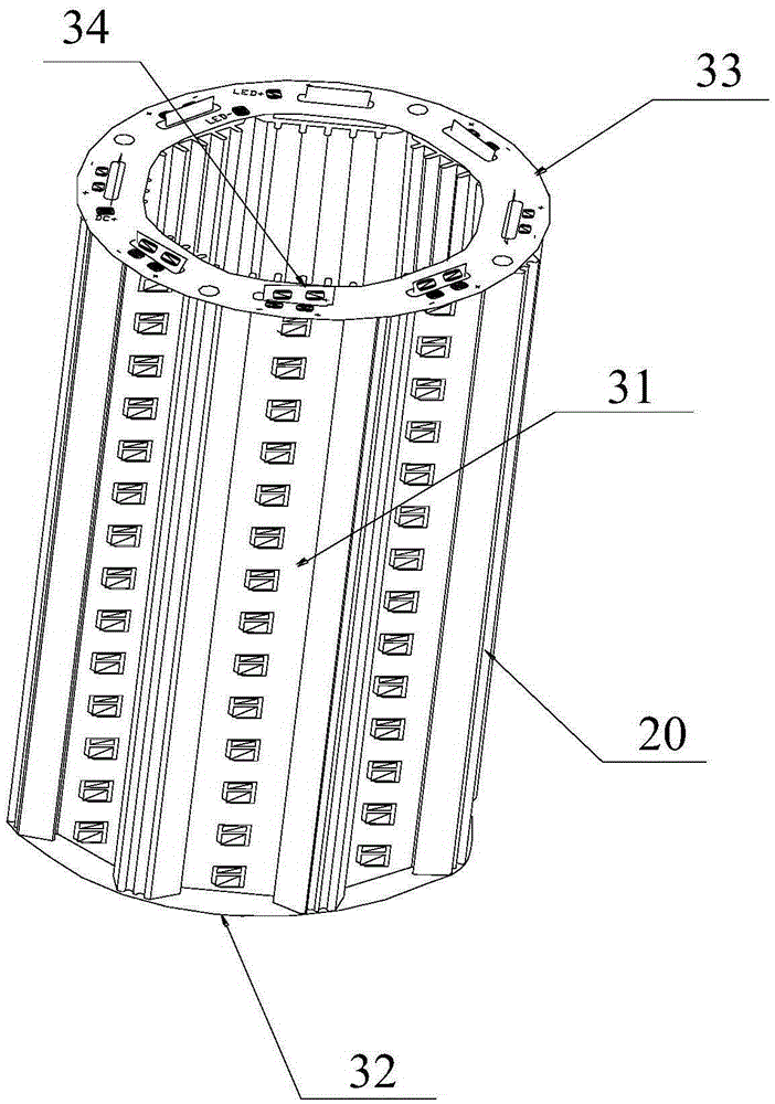 High heat dissipation type LED (light-emitting diode) corn lamp