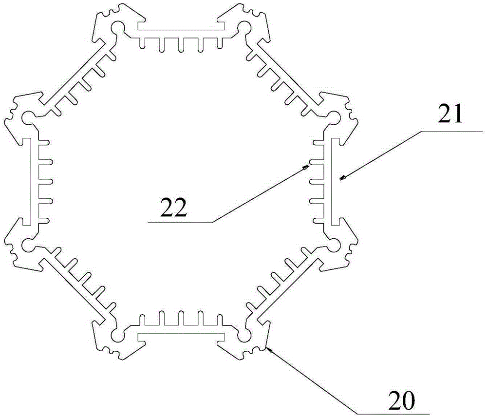 High heat dissipation type LED (light-emitting diode) corn lamp