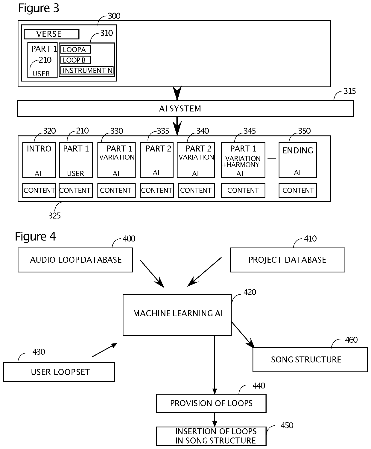 System and method for AI controlled song construction