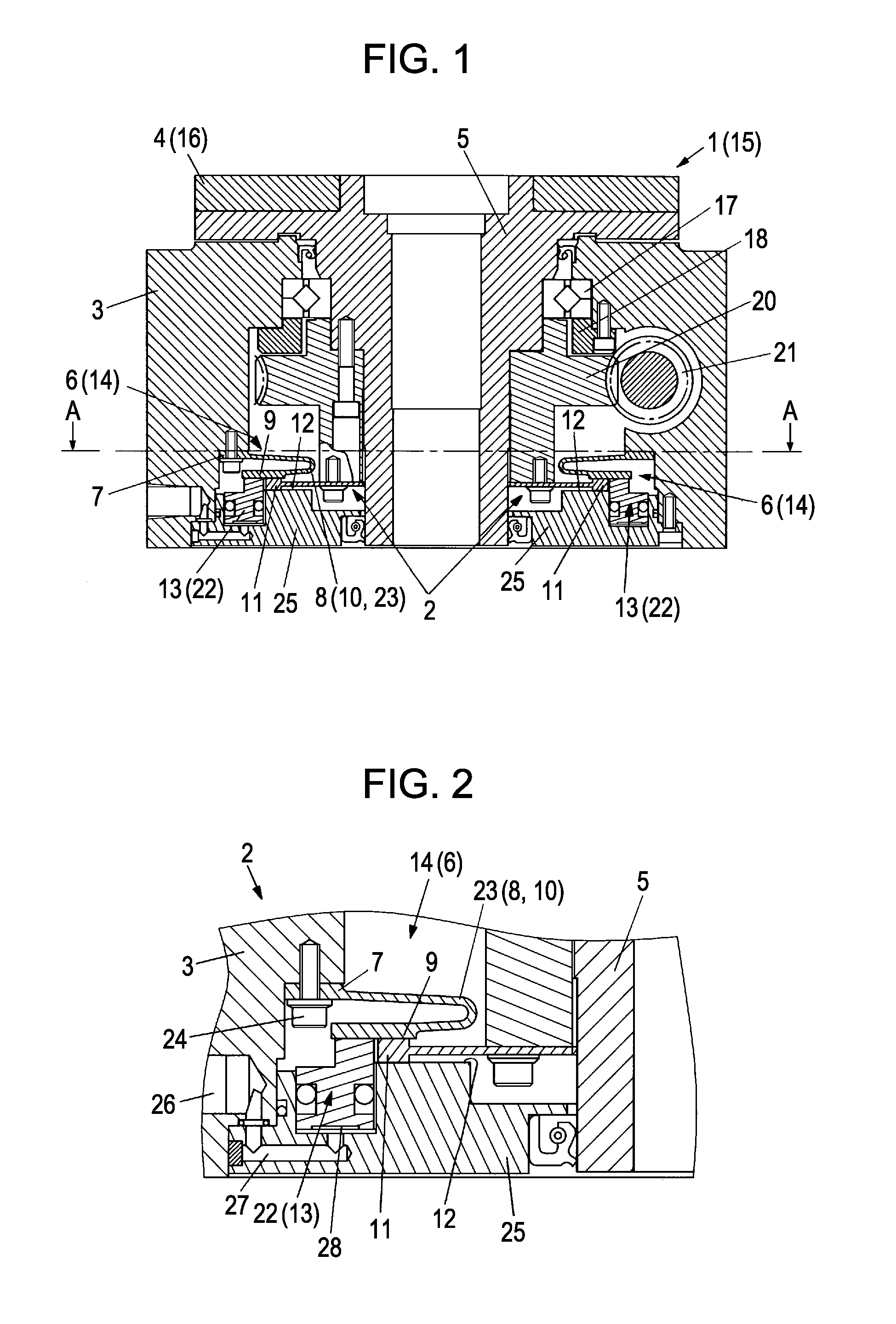 Clamping device for rotary index device for machine tool