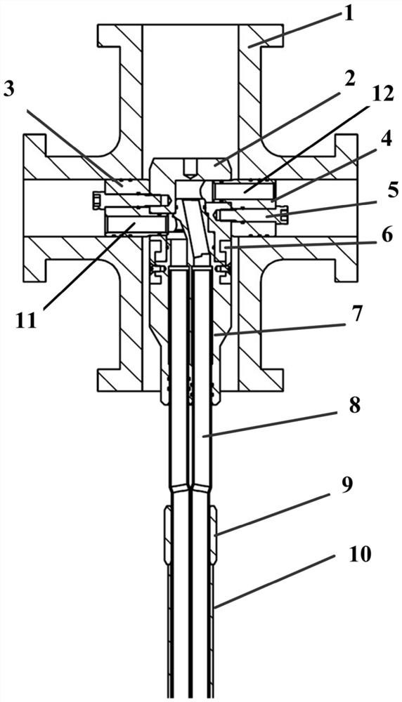 Bundled pipe wellhead multi-channel flow dividing device