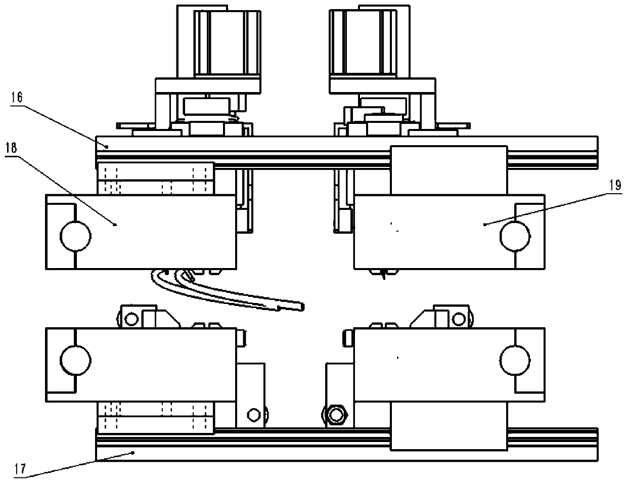 Double-transverse-sealing structure of reciprocating type packing machine