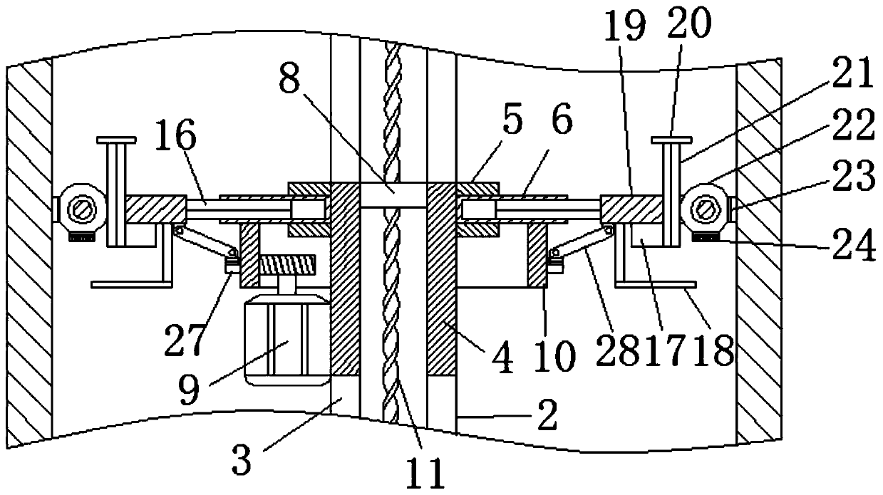 Inner wall cleaning device of cover type furnace for copper foil production and using method thereof