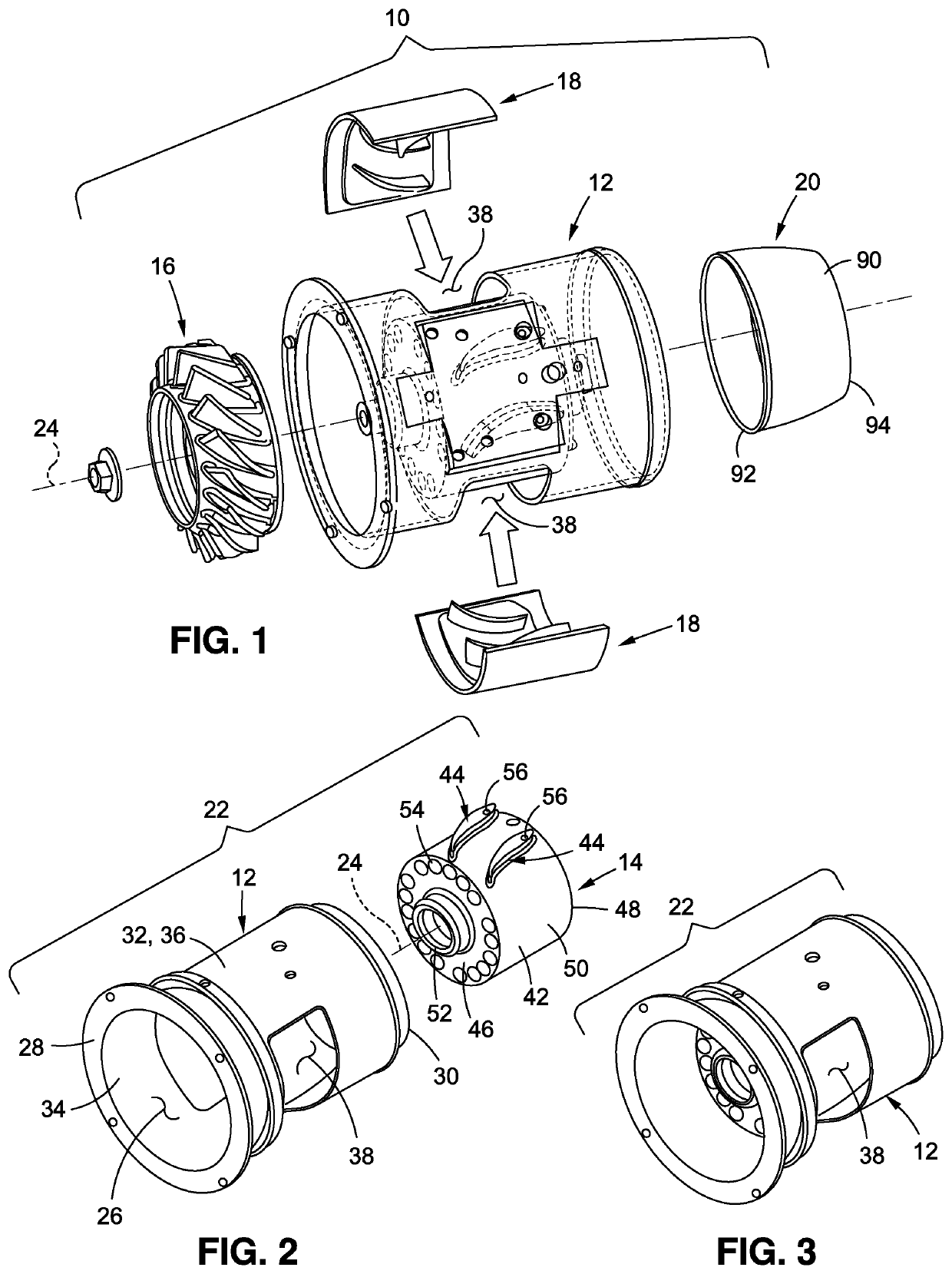 Apparatus and related method to vary fan performance by way of modular interchangeable parts
